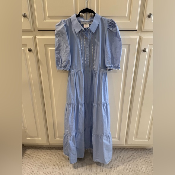 Gretchen Scott Ric Rac Roc Blue Maxi Dress - Picture 4 of 11